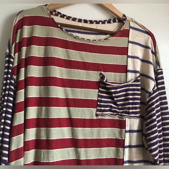 FREE PEOPLE Mixed Stripe Jersey Top - Picture 8 of 11